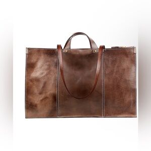 Old Trend Women’s Genuine Leather Sandstorm Tote Bag. Taupe.